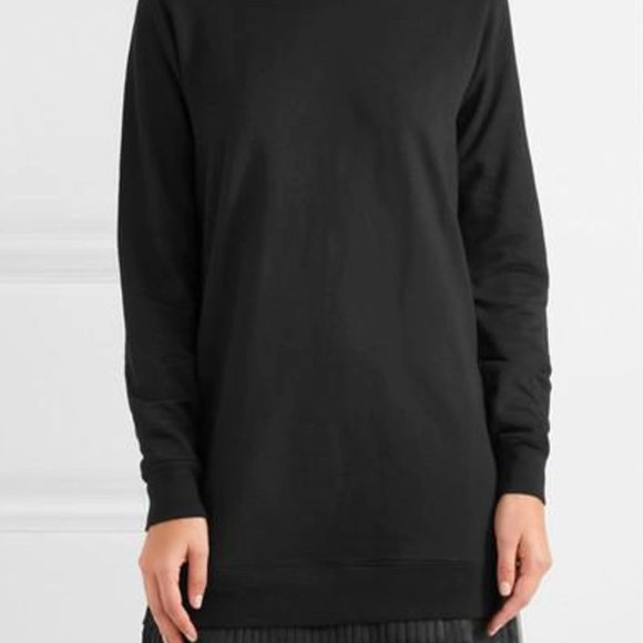 CLU Pleated organza-trimmed black stretch-jersey mini dress in size XS - Picture 3 of 15